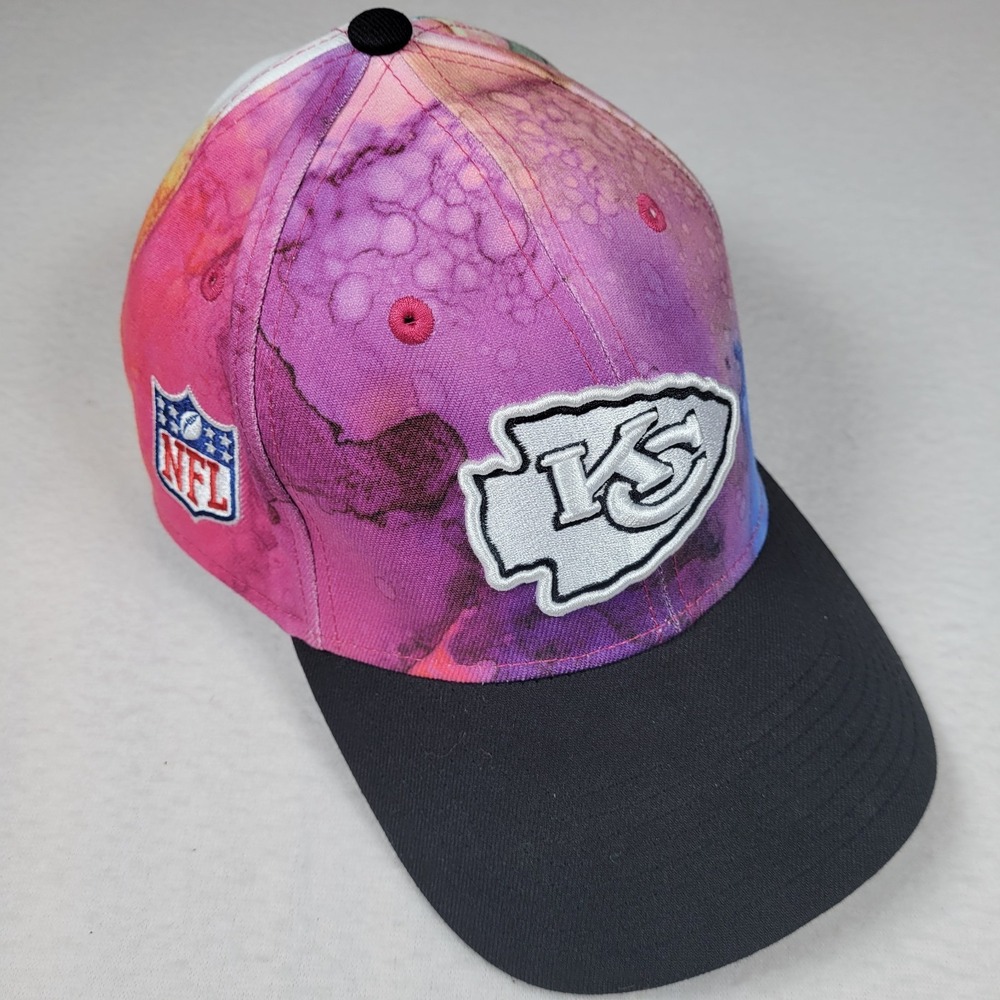 Kansas City Chiefs NFL New Era 39THIRTY Crucial Catch Size M/L‎ Flex Hat
